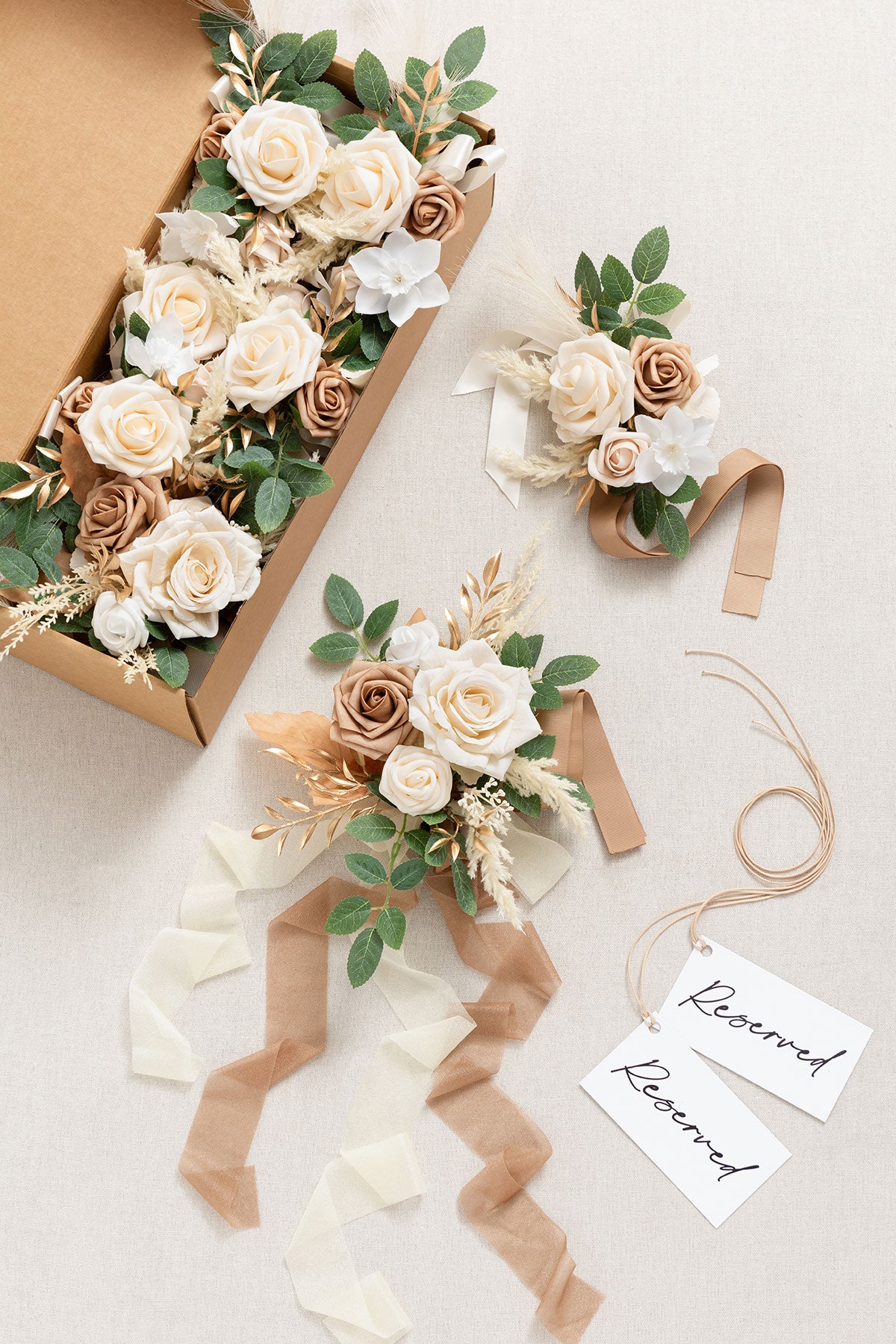 Aisle & Chair Decor in White & Beige