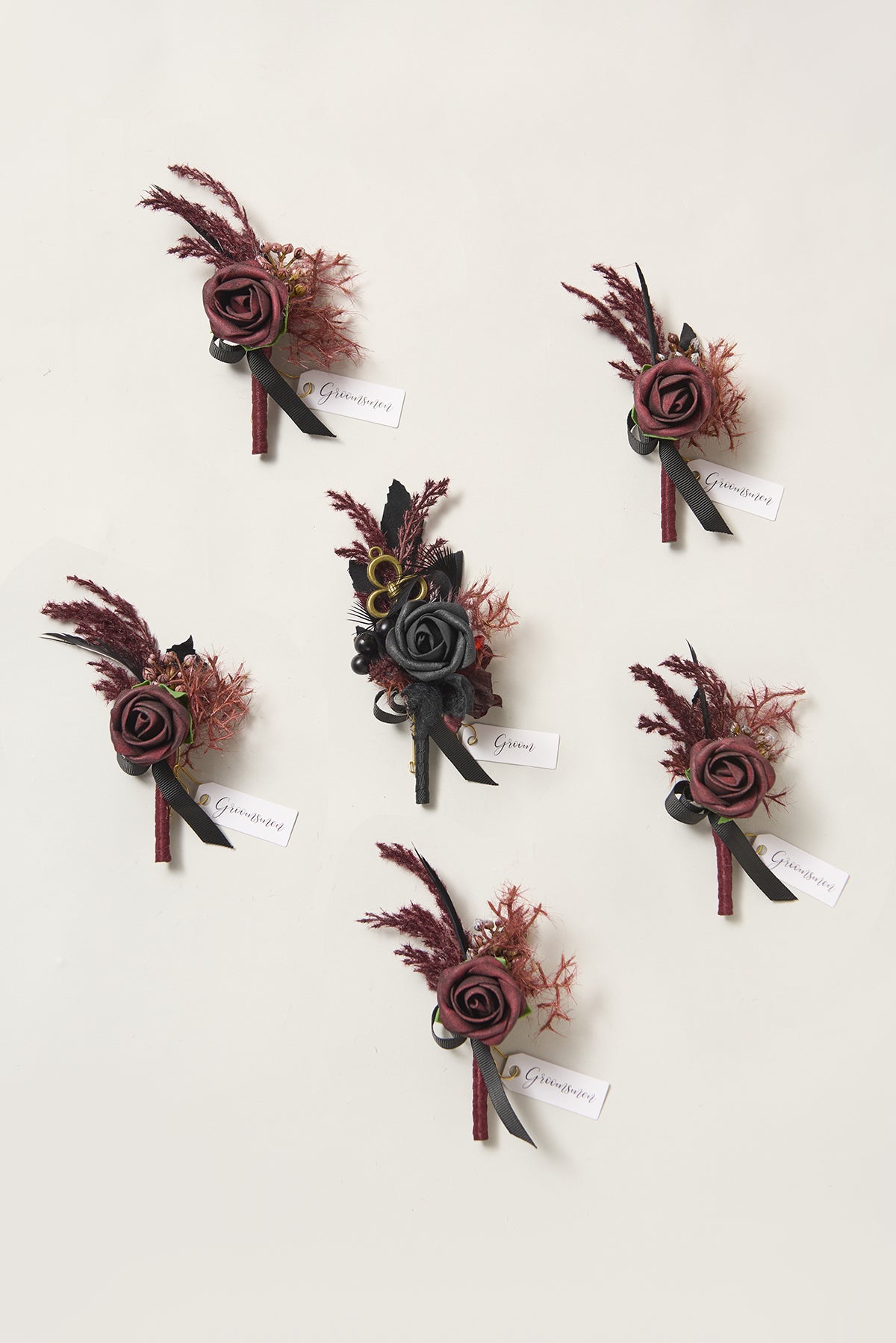 Additional Flower Decorations in Moody Burgundy & Black