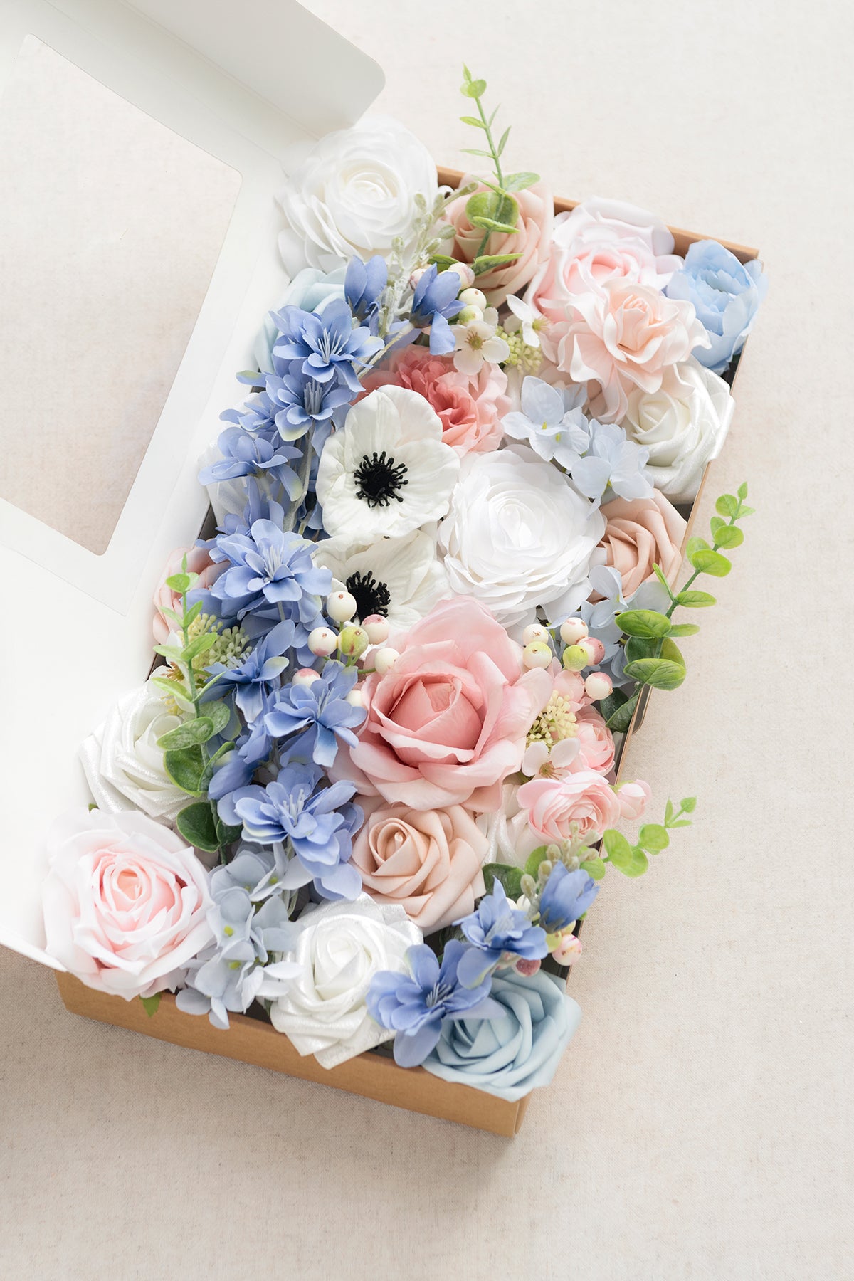 DIY Designer Flower Boxes in Blush & Cream