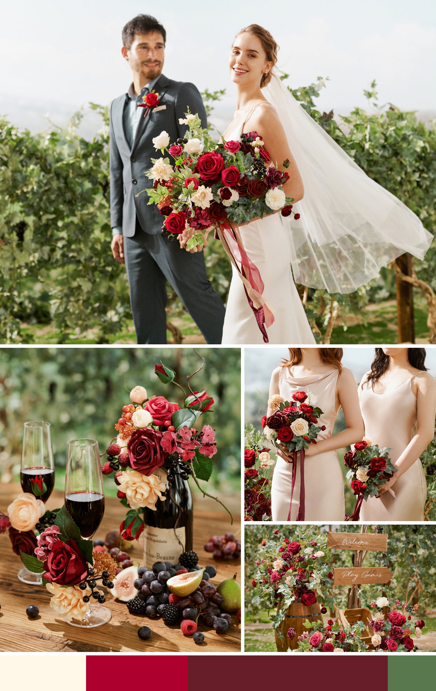 Bordeaux Red & Wine Wedding mb banner