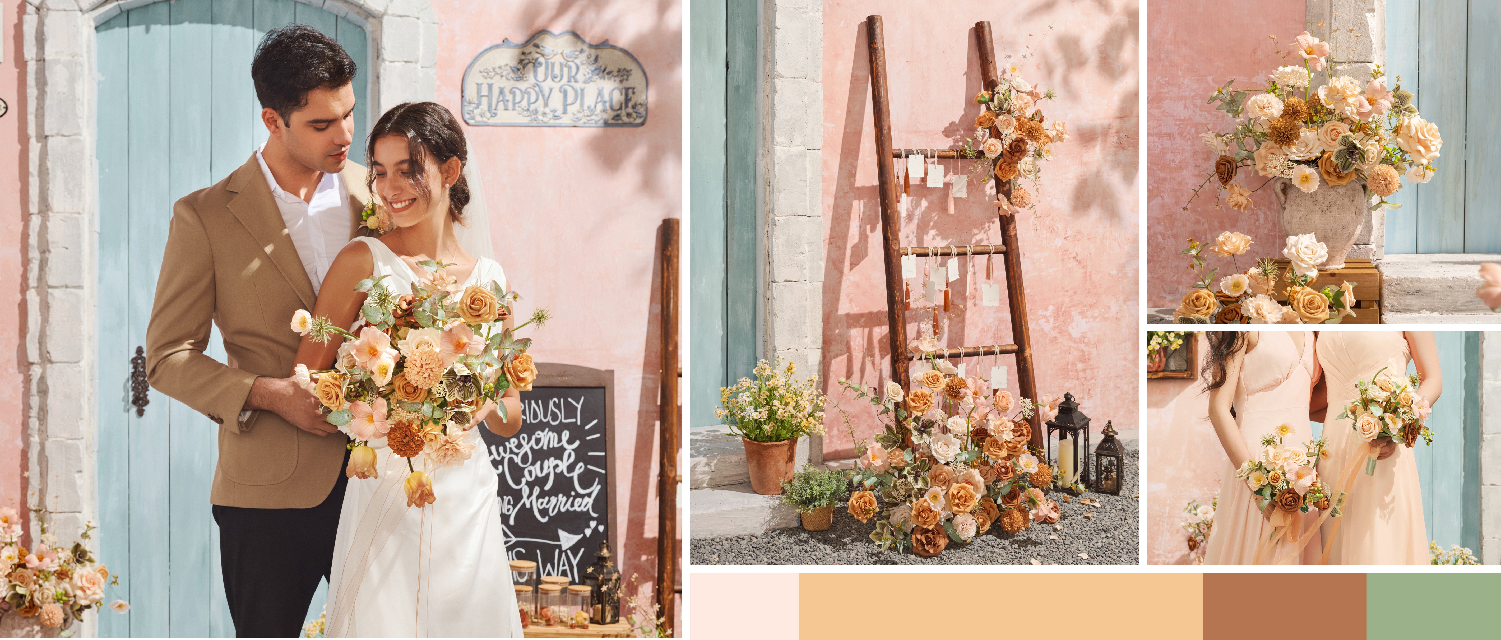 Sunny Peach & Apricot Wedding pc banner