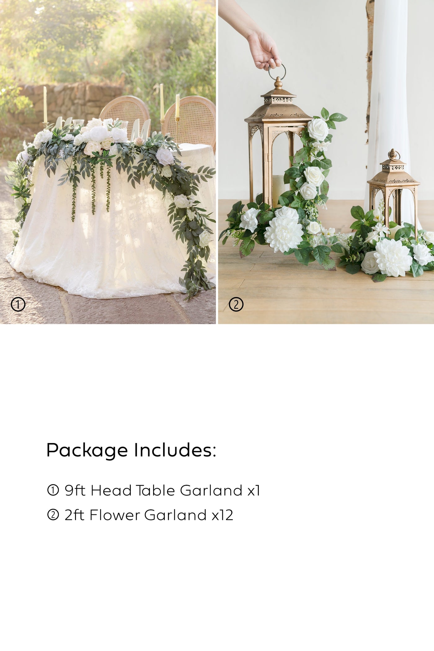 Pre-Arranged Wedding Flower Packages in White & Sage