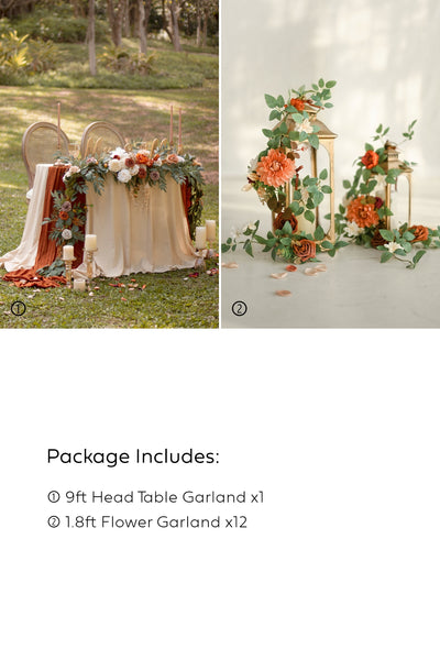 Pre-Arranged Wedding Flower Packages in Sunset Terracotta