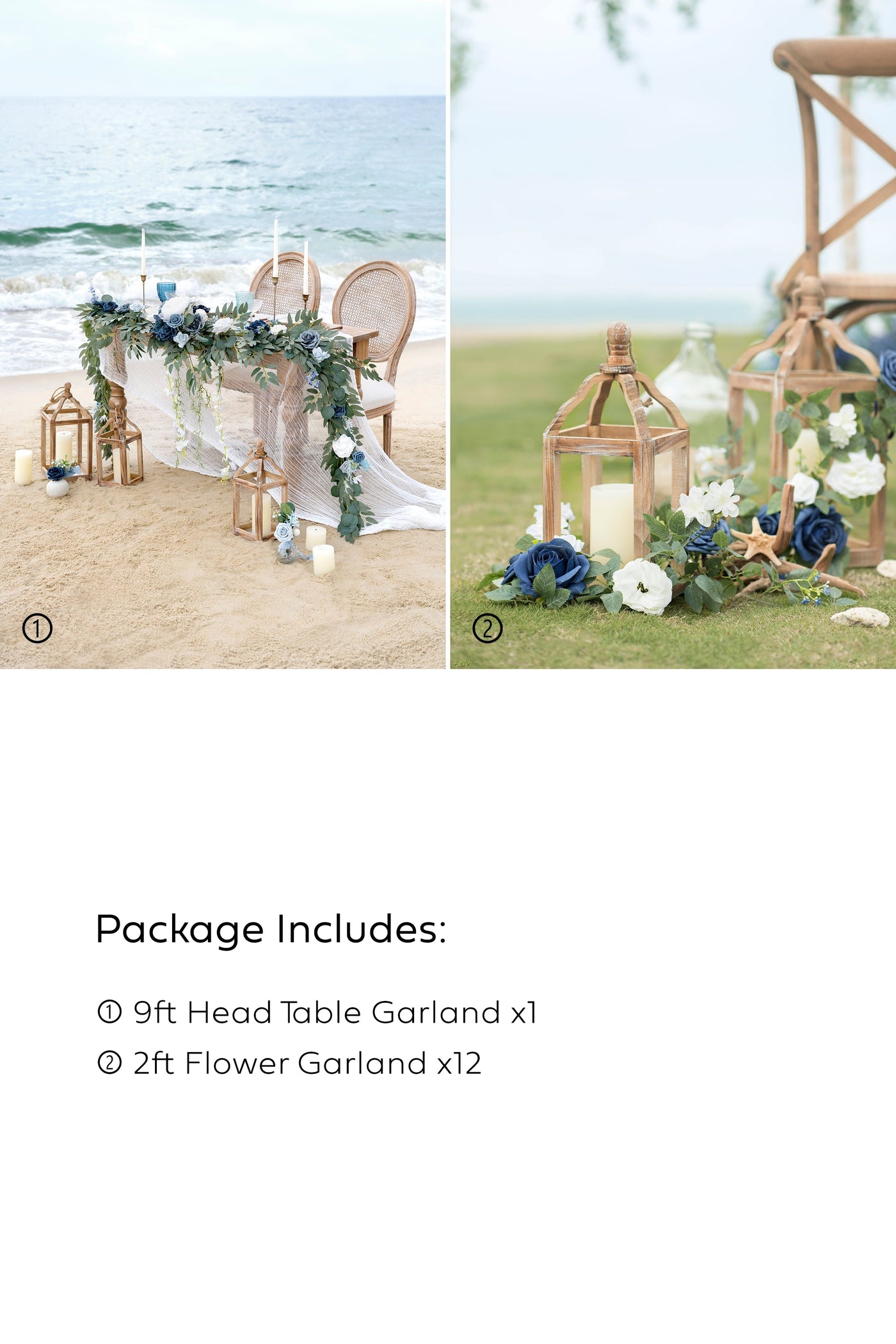 Pre-Arranged Wedding Flower Packages in Dusty Blue & Navy