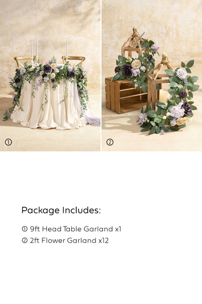 Pre-Arranged Wedding Flower Packages in French Lavender & Plum