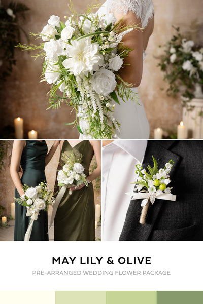 Pre-Arranged Bridal Flower Package in May Lily & Olive