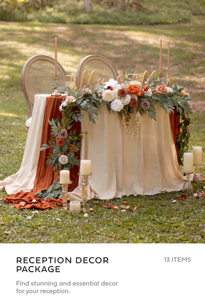 Pre-Arranged Wedding Flower Packages in Sunset Terracotta