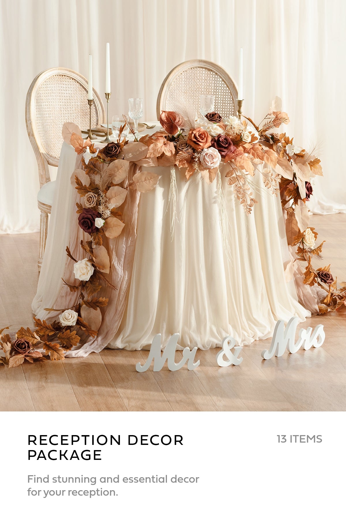 Pre-Arranged Wedding Flower Packages in Rust & Sepia