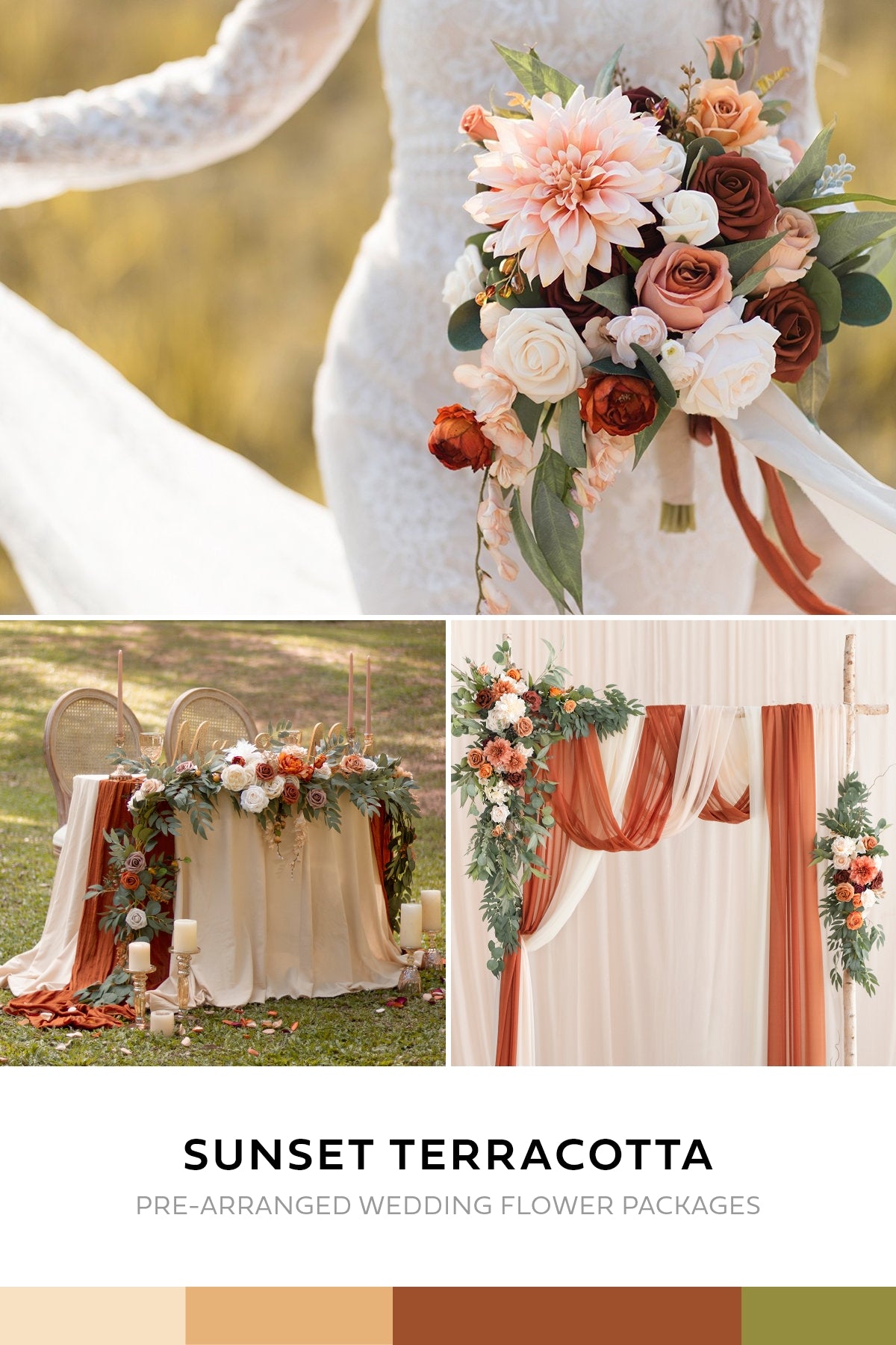 Bridal Flower Package: Sunset Terracotta – Ling's Moment