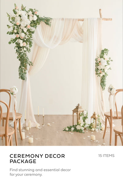 Pre-Arranged Wedding Flower Packages in White & Sage