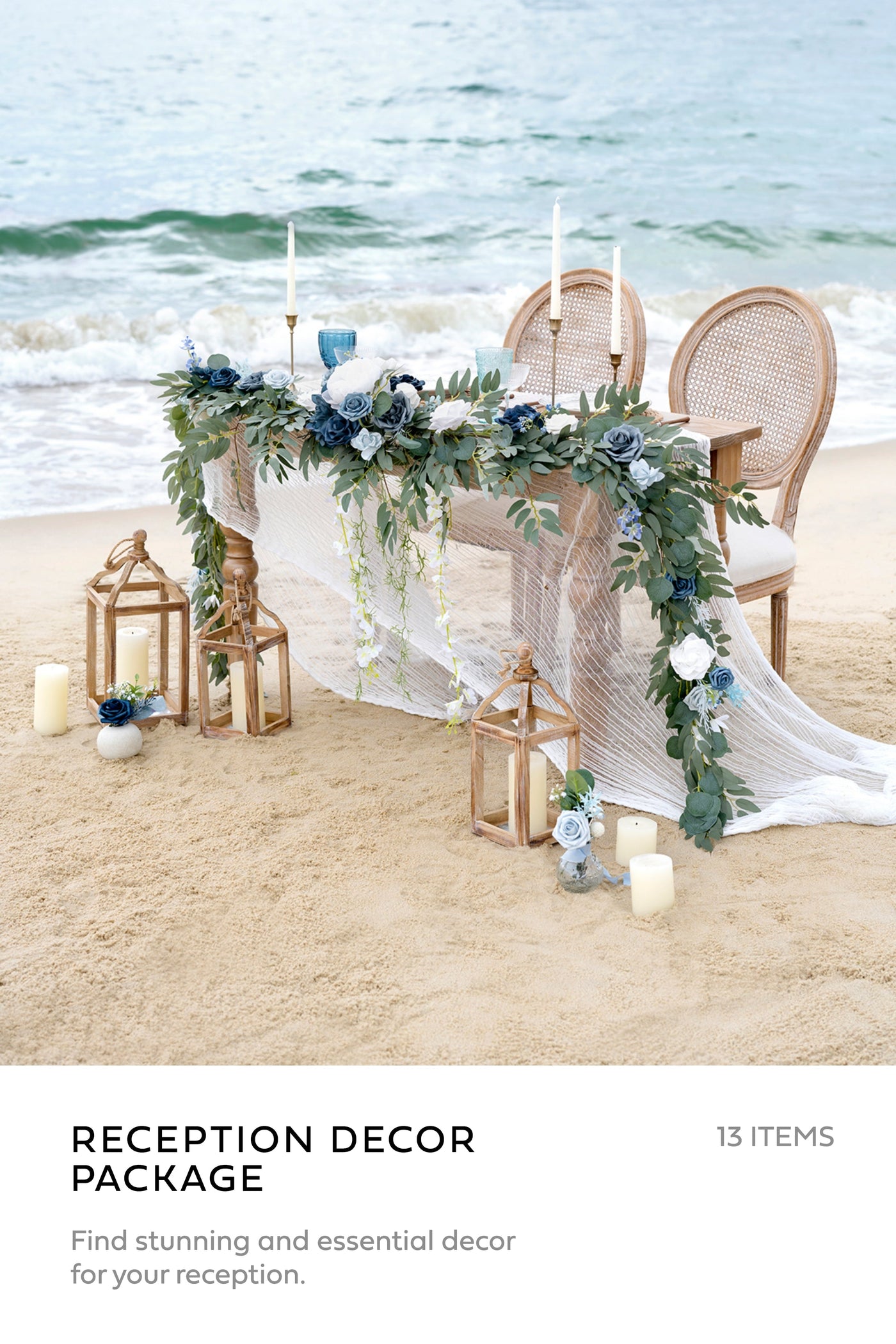 Pre-Arranged Wedding Flower Packages in Dusty Blue & Navy