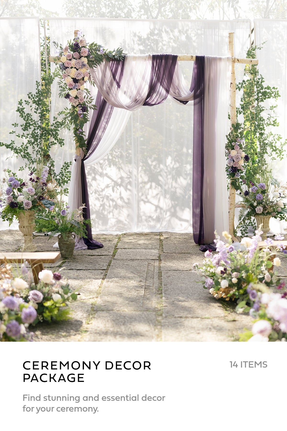 Pre-Arranged Wedding Flower Packages in Lilac & Gold