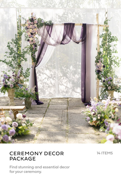 Pre-Arranged Wedding Flower Packages in Lilac & Gold