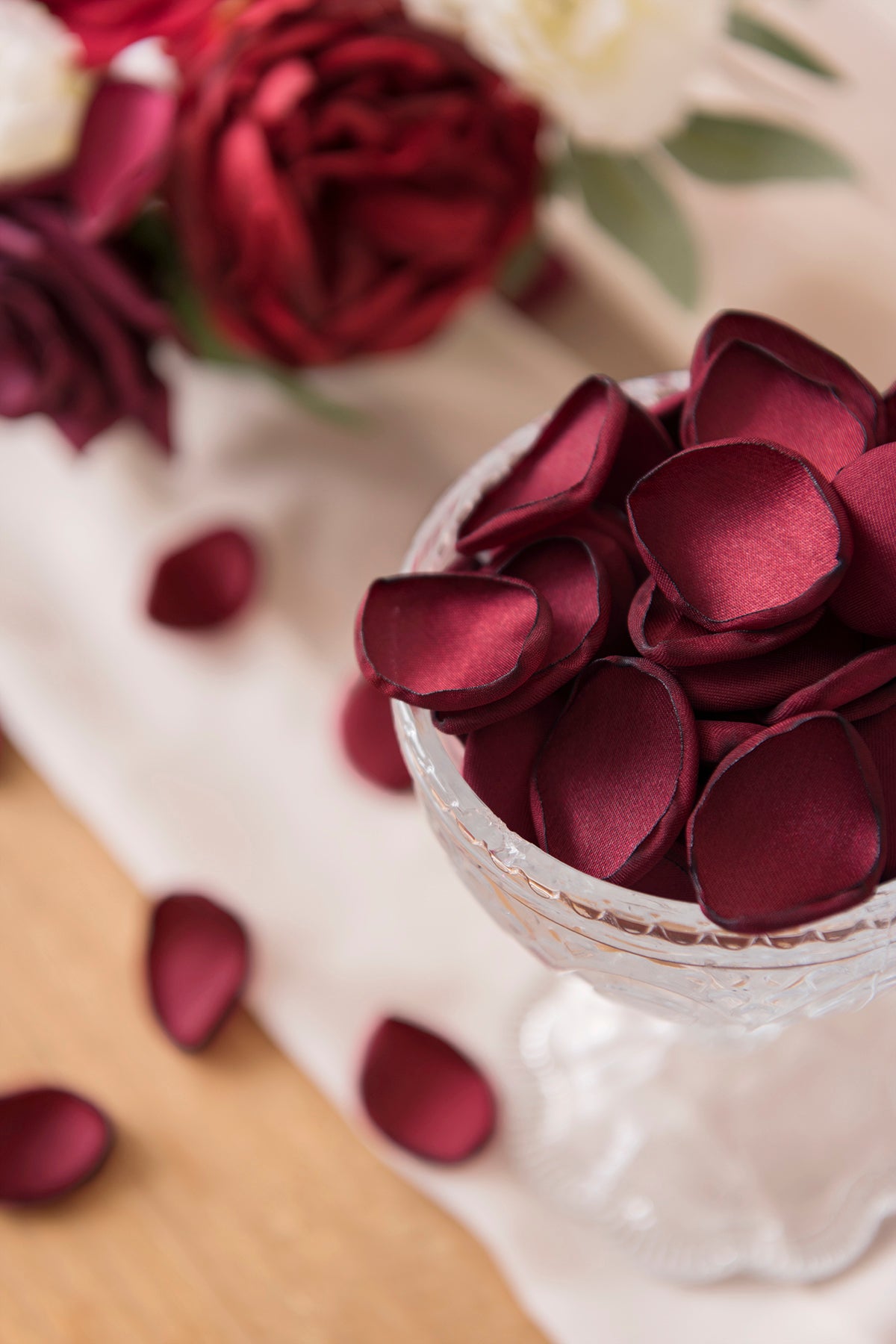 Additional Flower Decorations in Burgundy & Dusty Rose