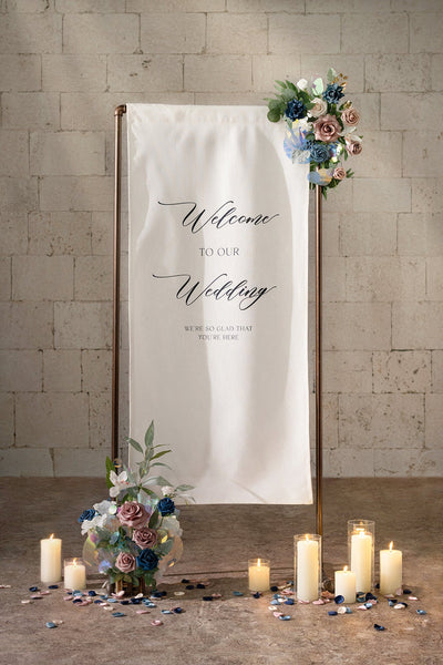 Flash Sale | Sign Flower Swag & Free-Standing Flowers in Dusty Rose & Navy