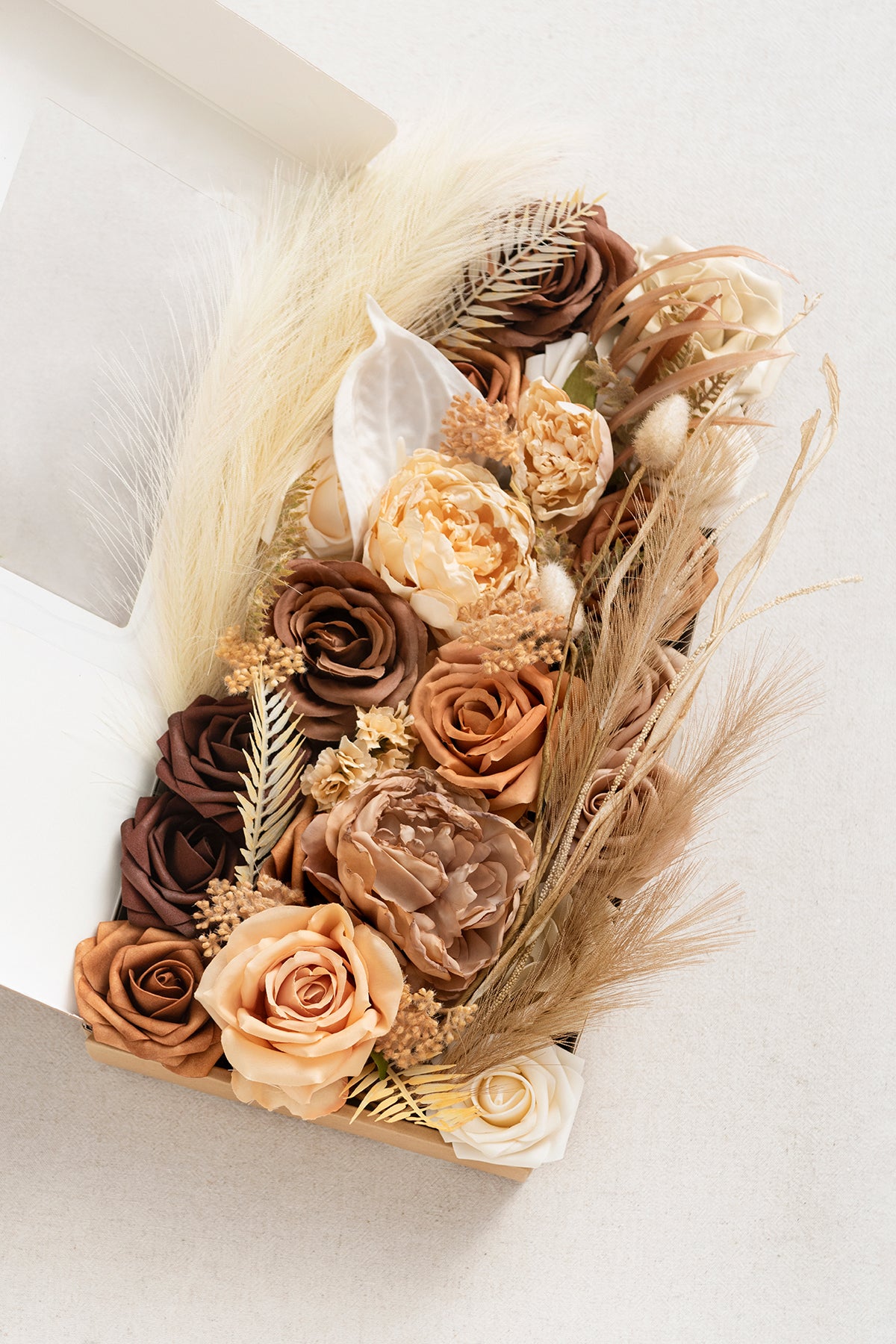 Gold & Ivory White Prom Corsage - Dried Flowers Forever