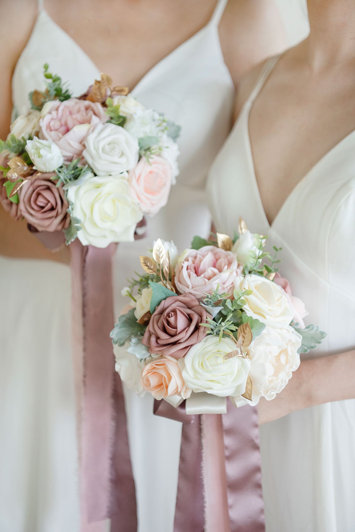 Dusty Rose Wedding Bouquet, Bridal Bouquet, Artificial Wedding