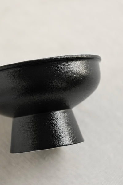 Ceramic Compote Vase in Black