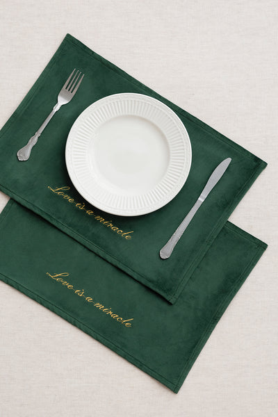 Flash Sale | Placemats in Olive Green