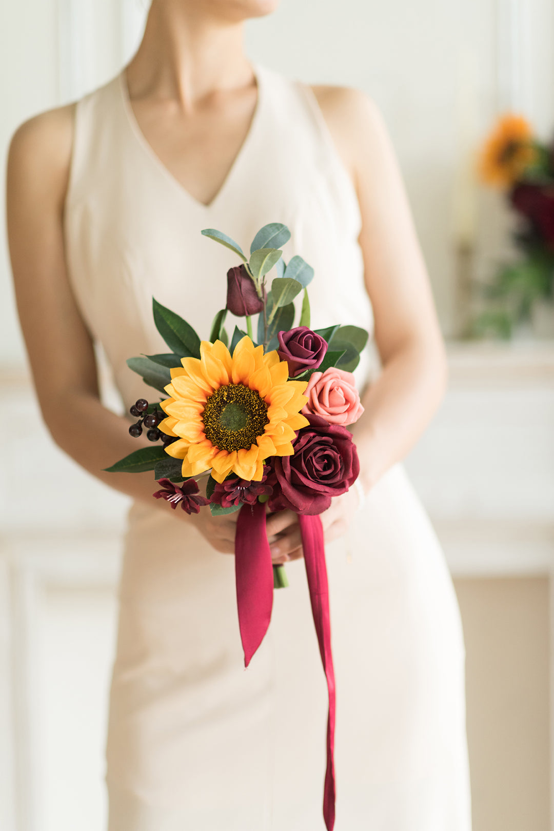 Sunflower Bouquet, Sunflower Purple Rose deals Bridal Bouquet, Sunflower Wedding, Yellow Purple Bouquet, Sunflower Purple Bouquet, Rustic Bouquet