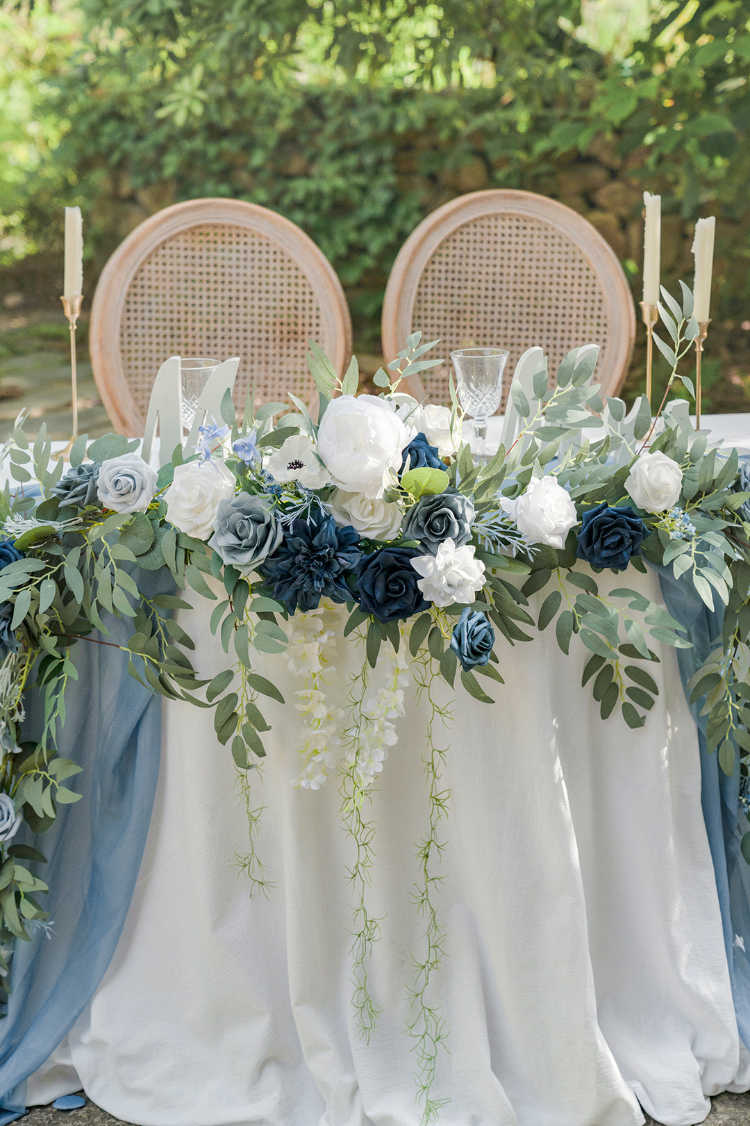 Wedding Flower garland for sweetheart shops table