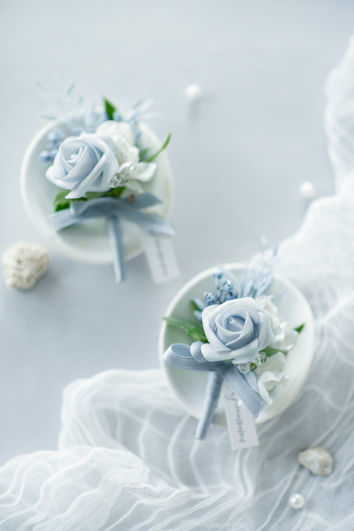 100 Lt Blue Gem 2 Corsage Boutonniere Pins Diamante Floral Craft Wedding