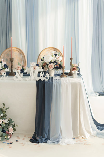 Weave Table Runners in Shades of Navy