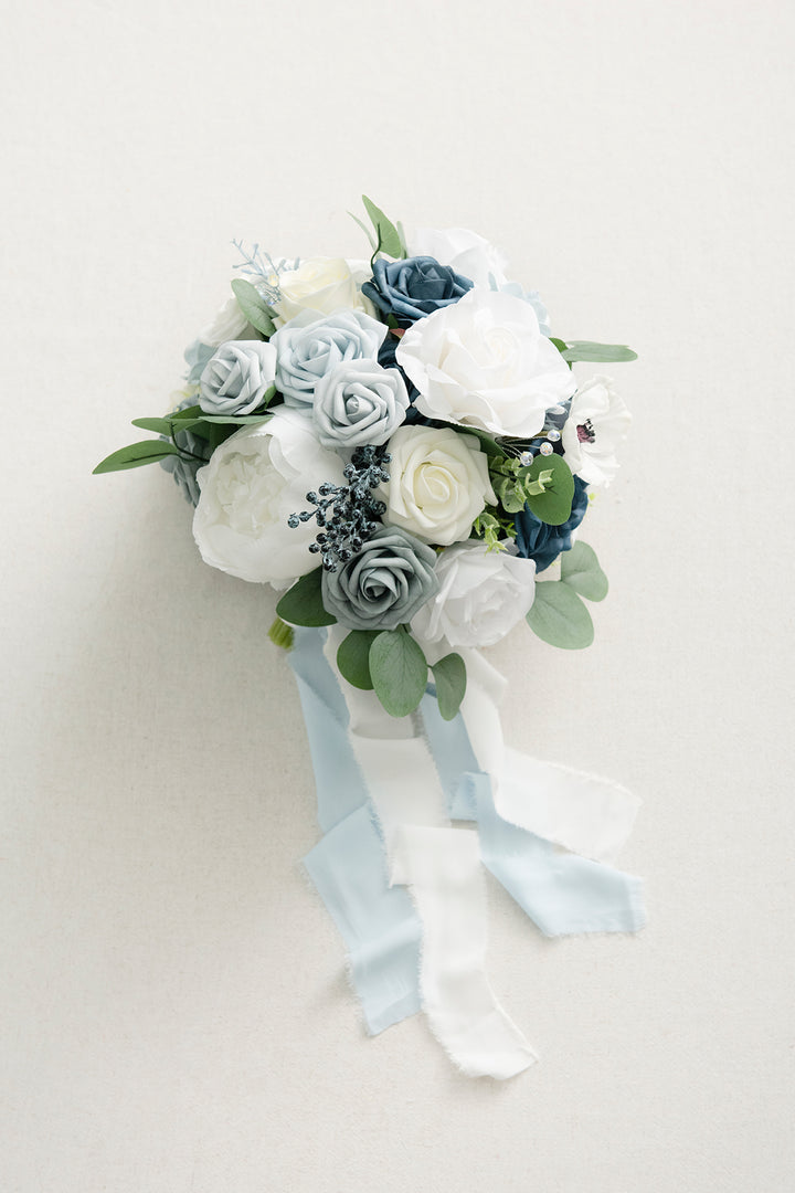 4 factory Blue Wedding Bouquets