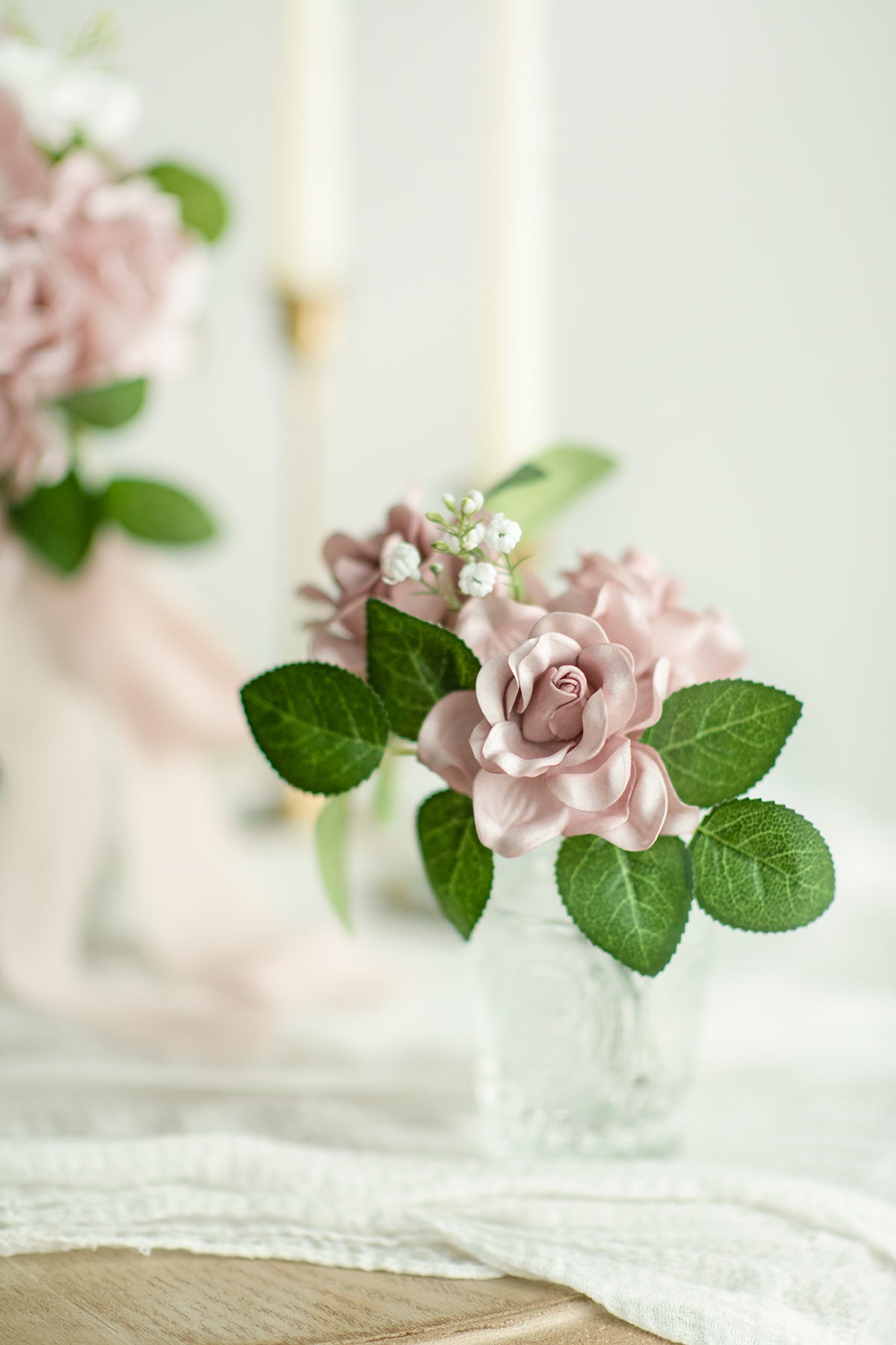 DIY Supporting Flower Boxes in Dusty Rose & Cream