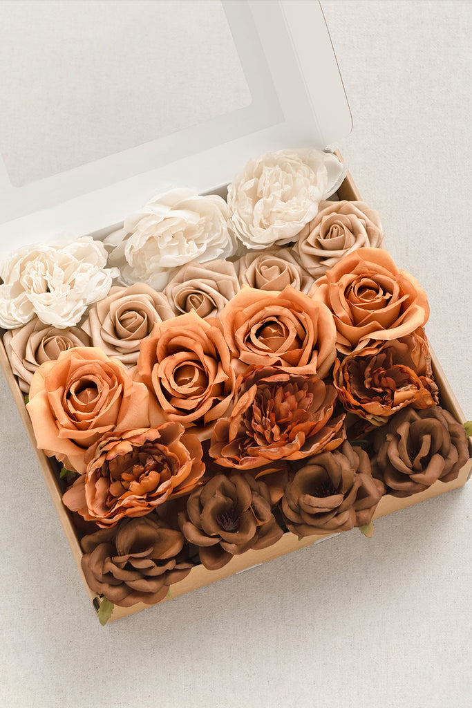 DIY Designer Flower Boxes in Rust & Sepia