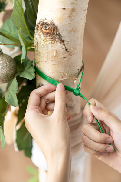 Flower Arch Decor with Drape in Champagne Christmas | Clearance