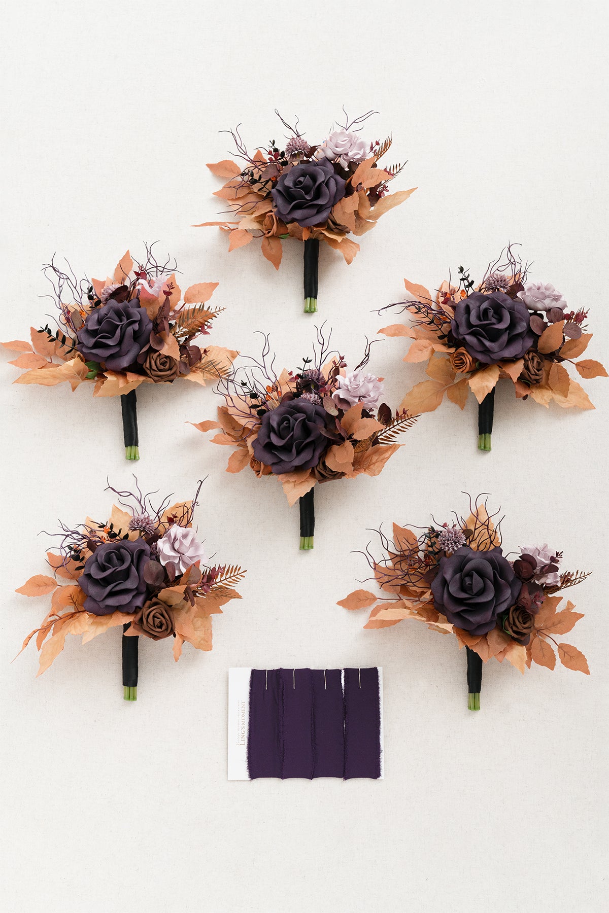 Bridesmaid Posy in Twilight Purple & Harvest Orange | Clearance