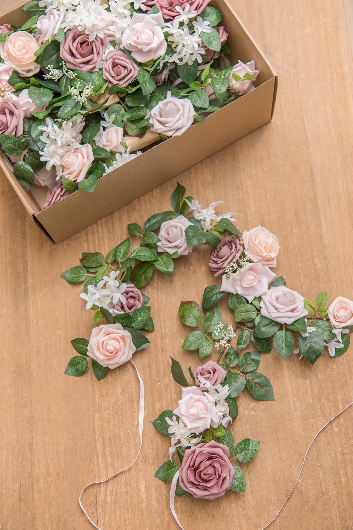 Lantern Floral Arrangements in Dusty Rose & Cream